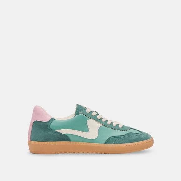 NEW DOLCE VITA women's notice sneakers in green suede - Picture 2 of 8